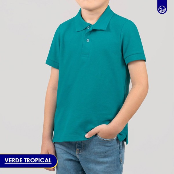Polo Básica Pepe Niño Verde Tropical