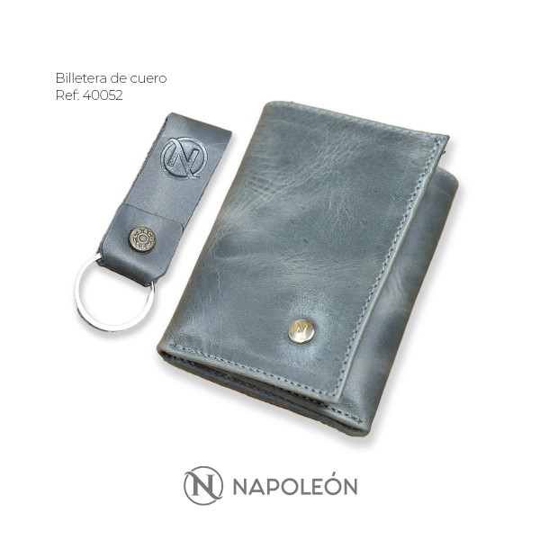 BILLETERA HOMBRE NA 3-CUERPOS / GRIS LIGHT