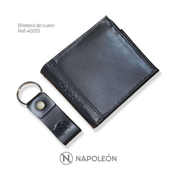 BILLETERA HOMBRE NA 2-CUERPOS / NEGRO