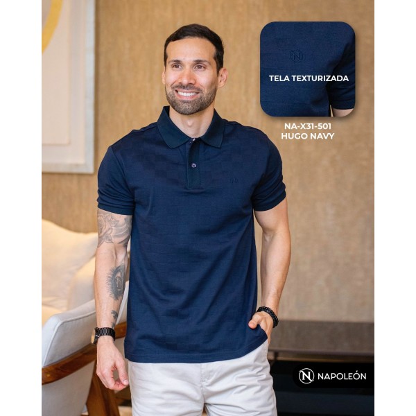 PLAYERA POLO PREMIUM NA-X31-501-NV XL HUGO NAVY